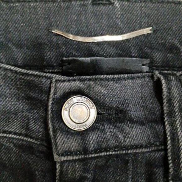 Saint Laurent Paris Slim-Fit 30 Black Distressed Denim Jeans  Made In Italy - Picture 10 of 15